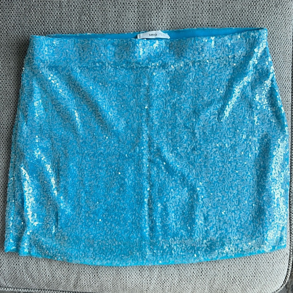 Blue Sequins Skirt